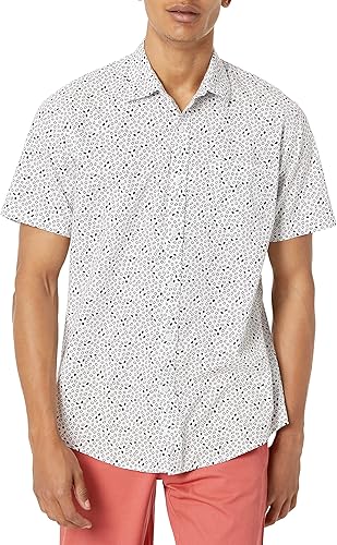 Essentials Men's Regular-Fit Short-Sleeve Print Shirt